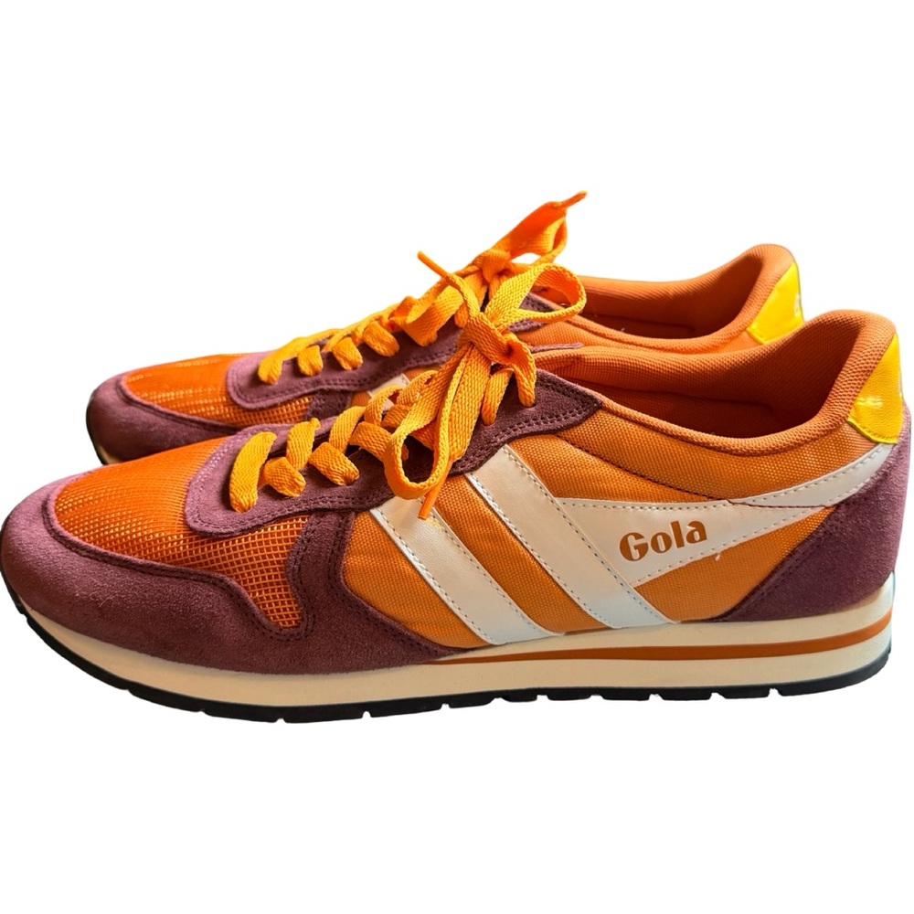Gola Daytona Retro Sneakers Burgundy Orange White Men’s 11 - Picture 3 of 16
